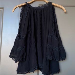 4/$8 Black Lacey Spooky top